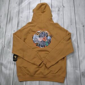 NEW BURLEBO Men's Fleece Pullover Hoodie - Dog/Duck Graphic